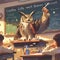 Owl Teaching in Classroom Setting