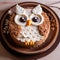 Owl Theme Rice Pudding Face Cake With Nikon D850 Style