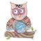 Owl on wood Doodle Vector