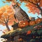 Owls in Autumn season