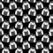 Owls black and white seamless pattern