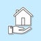 Ownership insurance sticker icon. Simple thin line, outline  of real estate icons for ui and ux, website or mobile