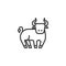 Ox Chinese zodiac line icon