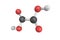 Oxalic acid, a colorless crystalline solid that forms a colorless solution in water. Its acid strength is much greater than that