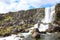 Oxararfoss waterfall summer day view, Thingvellir, Iceland