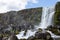 Oxararfoss waterfall summer day view, Thingvellir, Iceland