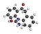 Oxcarbazepine epilepsy drug molecule. 3D rendering. Atoms are represented as spheres with conventional color coding: hydrogen .