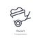 oxcart outline icon. isolated line vector illustration from transportation collection. editable thin stroke oxcart icon on white