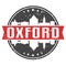 Oxford England Round Travel Stamp. Icon Skyline City Design. Seal Tourism Badge Illustration Clip Art.