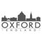 Oxford England Skyline Silhouette Design City Vector Art Famous Buildings.