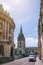 Oxford, university church St. Marry at Redcliffe square and Oxford University buildings view