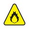 Oxidising Hazard Sign. Fire warning sign Vector Image. Fire Icon