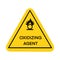 Oxidizing agent symbol is used to warn of hazard