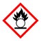 Oxidizing agent symbol is used to warn of hazard