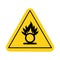 Oxidizing agent symbol is used to warn of hazard