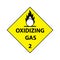 Oxidizing gas sticker