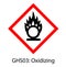 Oxidizing ghs pictogram vector isolated sign