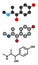 Oxilofrine (methylsynephrine, oxyephrine) stimulant drug molecule