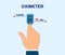 Oximeter on finger vector illustration