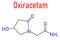 Oxiracetam nootropic drug molecule. Skeletal formula. Chemical structure