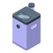 Oxygen concentrator device icon isometric vector. Tank equipment