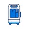 Oxygen concentrator line color icon. concept. Sign for web page, mobile app. Vector isolated element