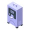 Oxygen concentrator therapy icon isometric vector. Home tank