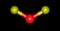 Oxygen difluoride molecular structure isolated on black