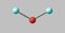 Oxygen difluoride molecular structure isolated on grey