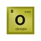 Oxygen element from the periodic table