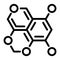 Oxygen formula icon, outline style