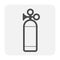 Oxygen gas tank vector icon design.