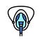 oxygen mask ambulance color icon vector illustration