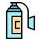 Oxygen mask tank icon vector flat