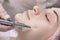 Oxygen mesotherapy. Aquapilling. Cosmetic peeling procedure.