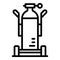 Oxygen tank cart icon outline vector. Portable equipment