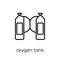 Oxygen tank icon. Trendy modern flat linear vector Oxygen tank i