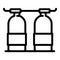 Oxygen tanks icon, outline style