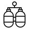 Oxygen tanks icon outline vector. Concentrator equipment