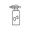 Oxygen tanks Outline Vector Icon that can easily edit or modify.