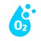 Oxygen vector icon with water drop