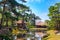 Oyakuen medicinal herb garden in the city of Aizuwakamatsu, Fukushima, Japan