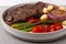 Oyster Blade Steak with Vegetables and Seasoning