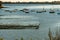Oyster Boats and Hatcheries on Bender Island in the Gulf of Morbihan. France