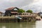Oyster cabins in Larros Harbor in Arcachon Bay