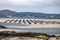 Oyster farming and oyster traps, floating mesh bags by Carrickfinn in County Donegal, Ireland