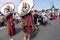 Oyster King and Queen in the parade, Whitstable UK