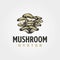 Oyster mushroom logo vintage vector symbol illustration design