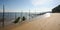 Oyster park in low tide Arcachon basin France