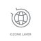 Ozone layer linear icon. Modern outline Ozone layer logo concept
